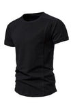 T-shirt d'été Slim Fit Noir pour homme