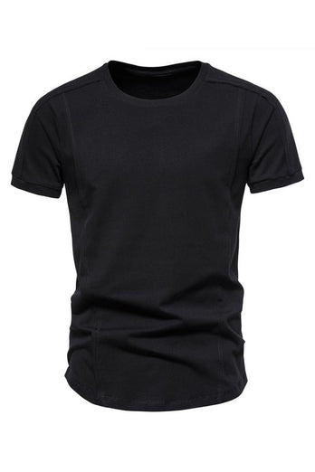 T-shirt d'été Slim Fit Noir pour homme