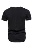 T-shirt d'été Slim Fit Noir pour homme