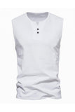 T-shirt d'été sans manches à boutons pour homme