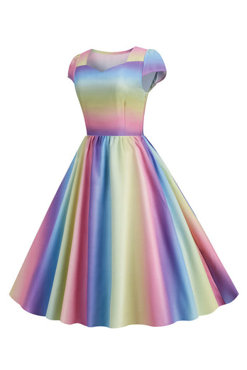 Robe colorée A Line Vintage des années 50