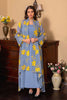Charger l&#39;image dans la galerie, Bleu Abaya 2 pièces Set Robe de prière élégante