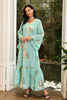 Charger l&#39;image dans la galerie, Robe Abaya imprimée bleu mousseline de style du Moyen-Orient