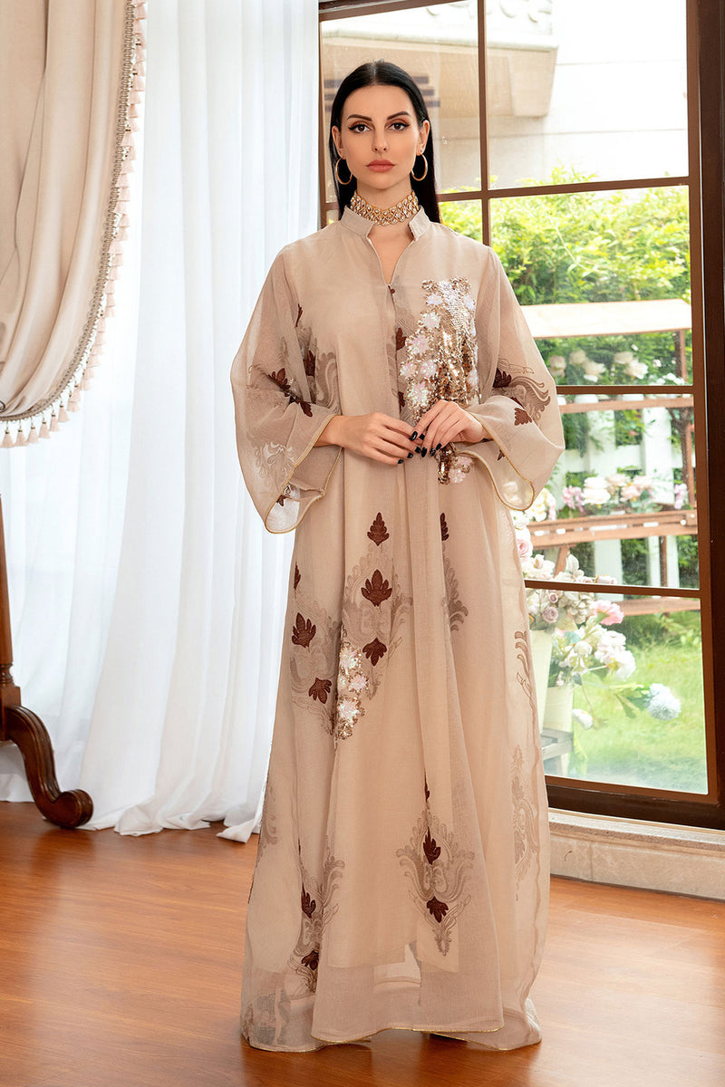 Charger l&#39;image dans la galerie, Paillettes Brodées Abayas Maxi Robes