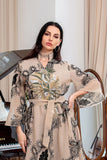 Élégante robe Abaya caftan brodée à manches longues