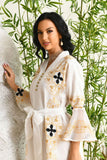 Élégante robe Abaya caftan brodée à manches longues