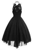 Robe d’Halloween vintage en mousseline noire