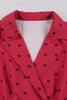 Charger l&#39;image dans la galerie, Robe Rouge Polka Dots Swing des années 50