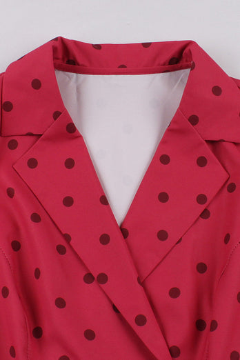 Robe Rouge Polka Dots Swing des années 50