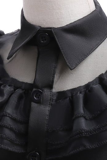 Tulle noir Une robe fille de ligne avec ceinture