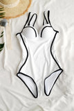 Sweetheart One Piece High Waits Bikini blanc