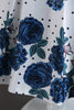 Charger l&#39;image dans la galerie, Une ligne Jewel Col Robe Fille Imprimée Bleue
