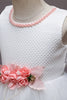 Charger l&#39;image dans la galerie, Robe de fille en tulle de fleurs rose sans manches avec nœud