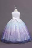 Robe longue fille sans manches sans manches violettes