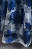 Charger l&#39;image dans la galerie, Robe longue de fille en tulle de fleur bleue avec volants