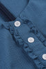Charger l&#39;image dans la galerie, Robe bleue à carreaux des années 50 avec volants