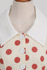Charger l&#39;image dans la galerie, Robe vintage à pois rouges à manches courtes