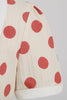 Charger l&#39;image dans la galerie, Robe vintage à pois rouges à manches courtes