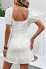 Charger l&#39;image dans la galerie, Manches courtes robe d’été blanche décontractée avec nœud