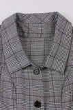 A-Line 3/4 Manches Gris 1950s Robe avec Poches