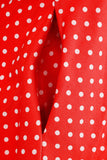 Robe licou rouge à pois des années 50