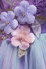 Charger l&#39;image dans la galerie, Une ligne de robes de filles nœud papillon bleu avec appliques