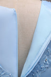 Bleu foncé Haute Basse Appliques Robes Filles