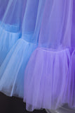 Bonnet Violet Manches Paillettes A Ligne Robes de soirée filles