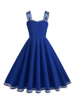 Hepburn Style Swing Robe Vintage Noire