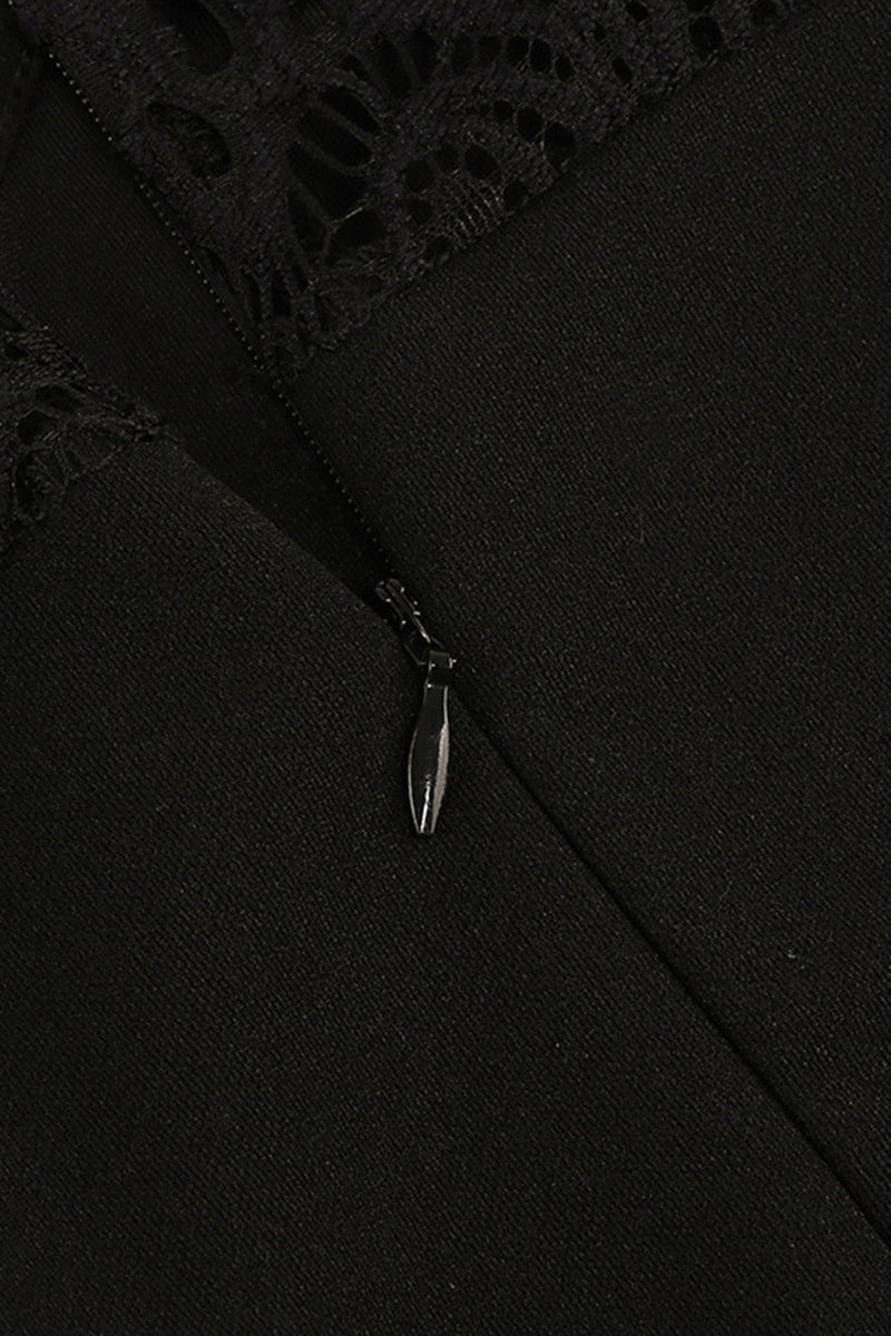 Charger l&#39;image dans la galerie, Robe vintage en dentelle à manches longues noires