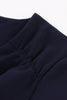 Charger l&#39;image dans la galerie, Navy Half Sleeves V Neck 1950s Robe