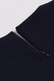 Navy Half Sleeves V Neck 1950s Robe