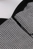 Charger l&#39;image dans la galerie, Robe noire Halter Plaid Bouton Sans manches 1950s