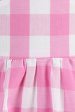 Halter Plaid Robes Vintage Vintage Sans Manches