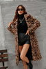 Charger l&#39;image dans la galerie, Brown Leopard imprimé fausse fourrure Long Manteau de femme