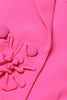 Charger l&#39;image dans la galerie, Fuchsia Double Breated Peak Lapel Femmes Blazer avec Fleurs