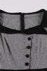 Charger l&#39;image dans la galerie, Robe à carreaux Black Swing des années 50 avec boutons