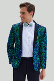 Veste Blazer à paillettes verte pour homme