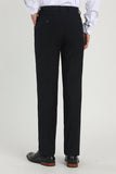 Navy High Waisted Suit Pantalon Hommes pour Mariage