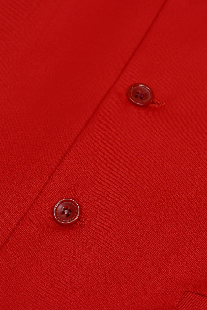 Charger l&#39;image dans la galerie, Gilet de costume pour homme à revers châle à poitrine unique rouge