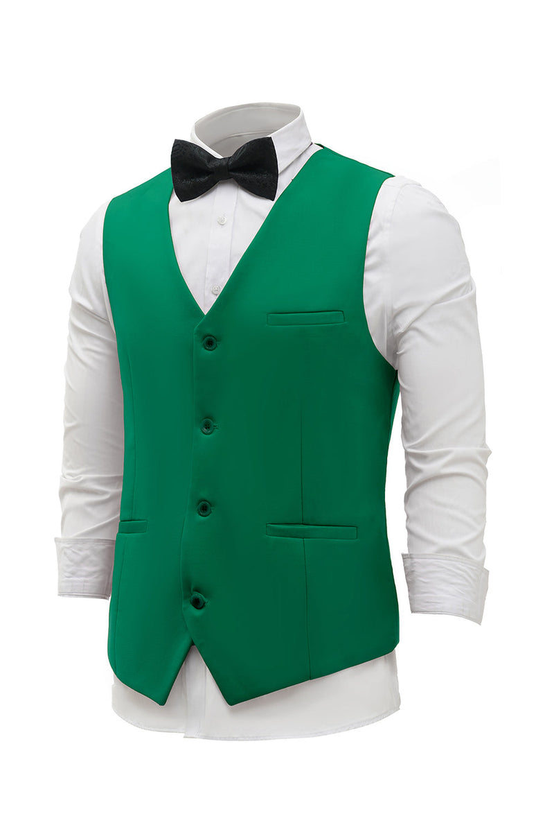 Charger l&#39;image dans la galerie, Green Single Breasted Shawl Lapel Gilet de costume pour hommes