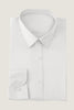 Charger l&#39;image dans la galerie, Blanc Solid Manches Longues Chemise Costume Homme