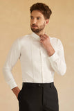 Chemise blanche à manches longues pour homme