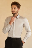 Chemise grise à manches longues pour homme