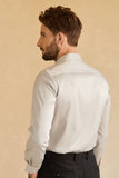 Chemise grise à manches longues pour homme