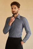 Chemise grise à manches longues pour homme