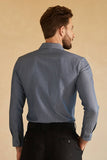 Chemise grise à manches longues pour homme