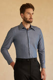 Chemise grise à manches longues pour homme