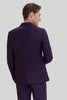 Charger l&#39;image dans la galerie, Revers cranté violet 3 Pièces Un Bouton Costumes Hommes