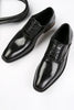 Charger l&#39;image dans la galerie, Chaussures habillées en cuir noir pour hommes